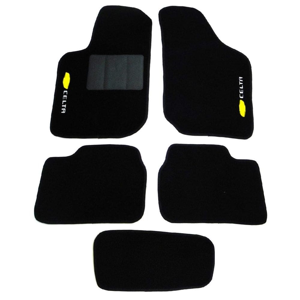 Tapete Automotivo Celta Carpete Preto - 5 Peças | Tapecars