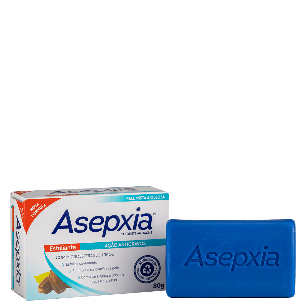 Asepxia Ação Anticravos - Sabonete Esfoliante 80g