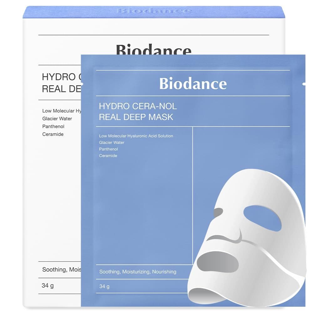 Máscara de hidrogel BIODANCE Hydro Cera-nol Real Deep Soothing 34g x4