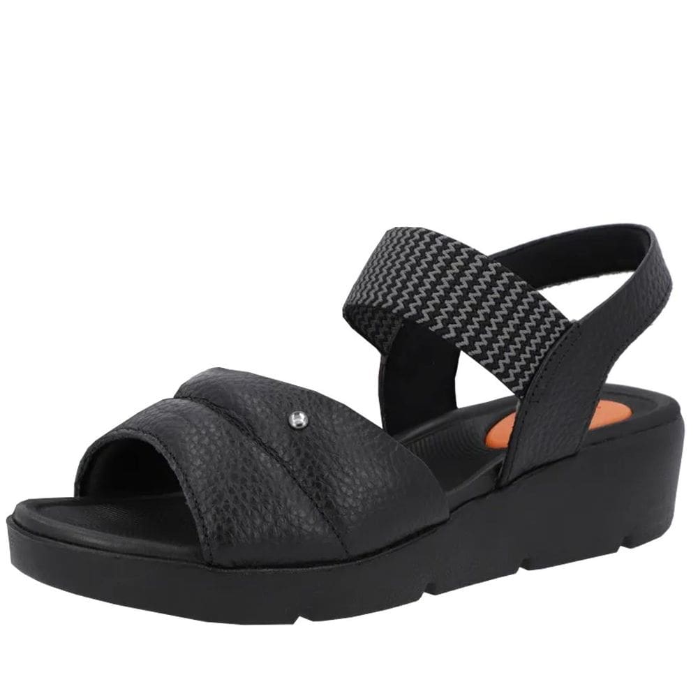 Sandália Anabela Flatform Elástico Casual Conforto Usaflex