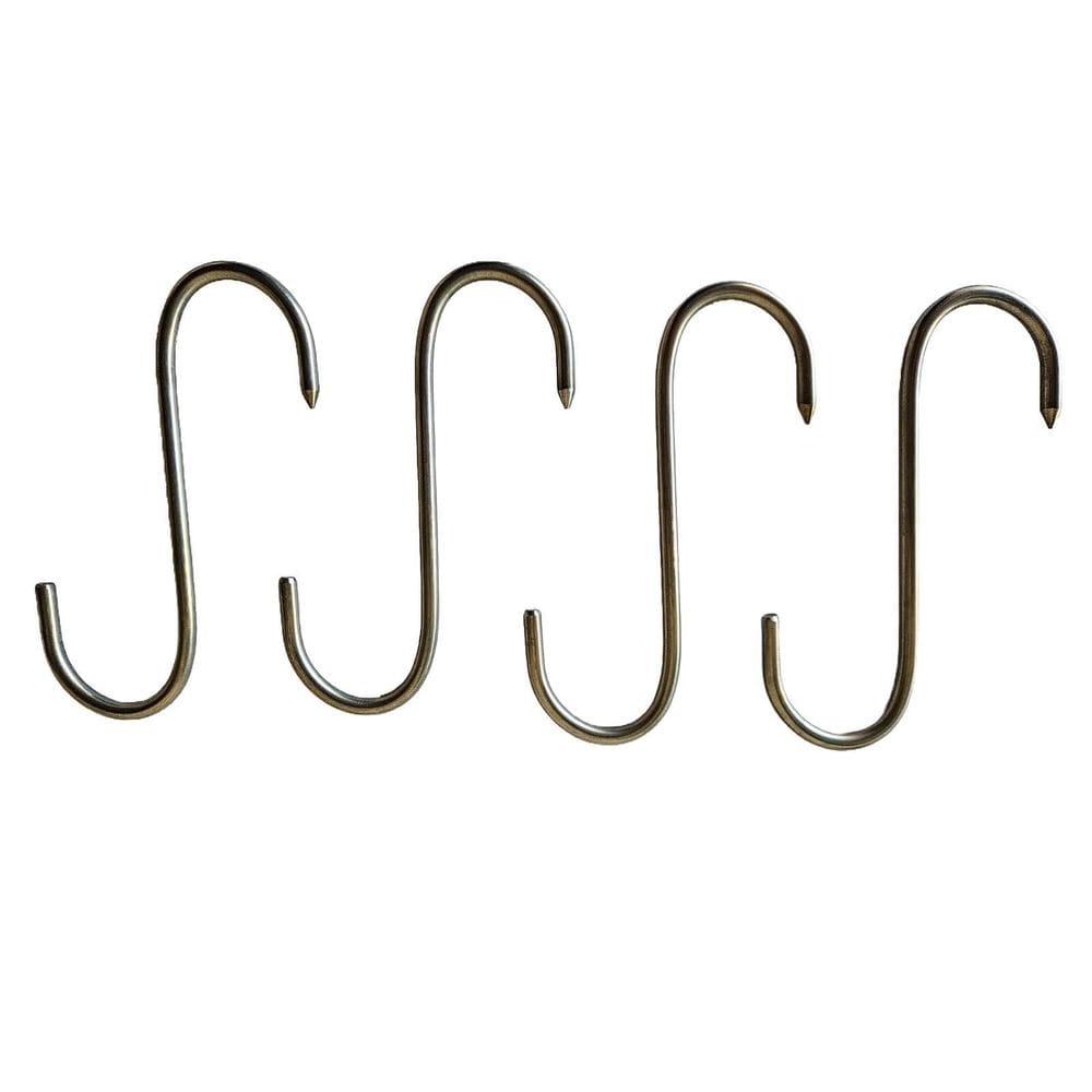 12 Gancho Inox Açougue Pendurar Carne Frios Feirantes 15Cm