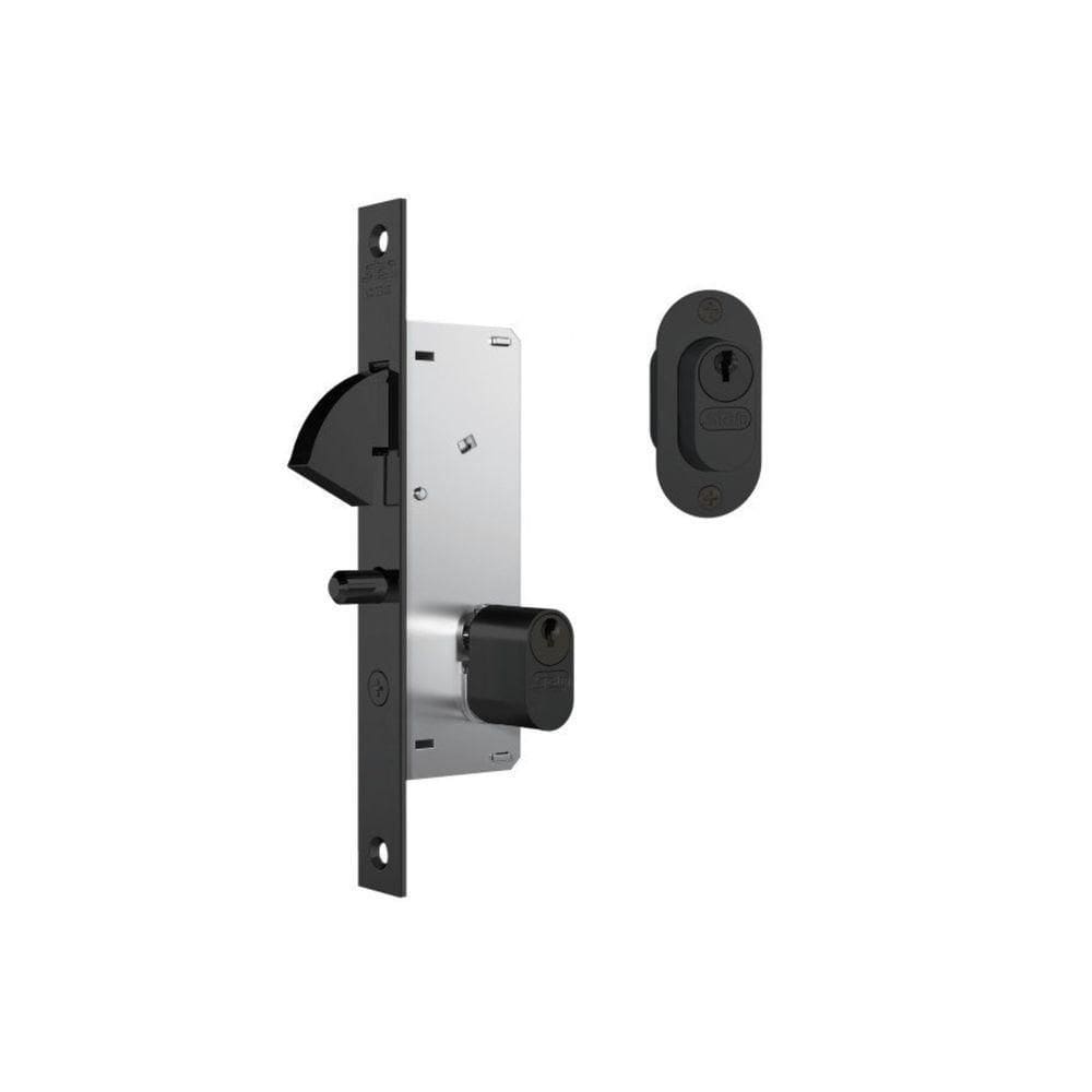 Fechadura Porta De Correr Stam 26.5mm Externa 940 Preto