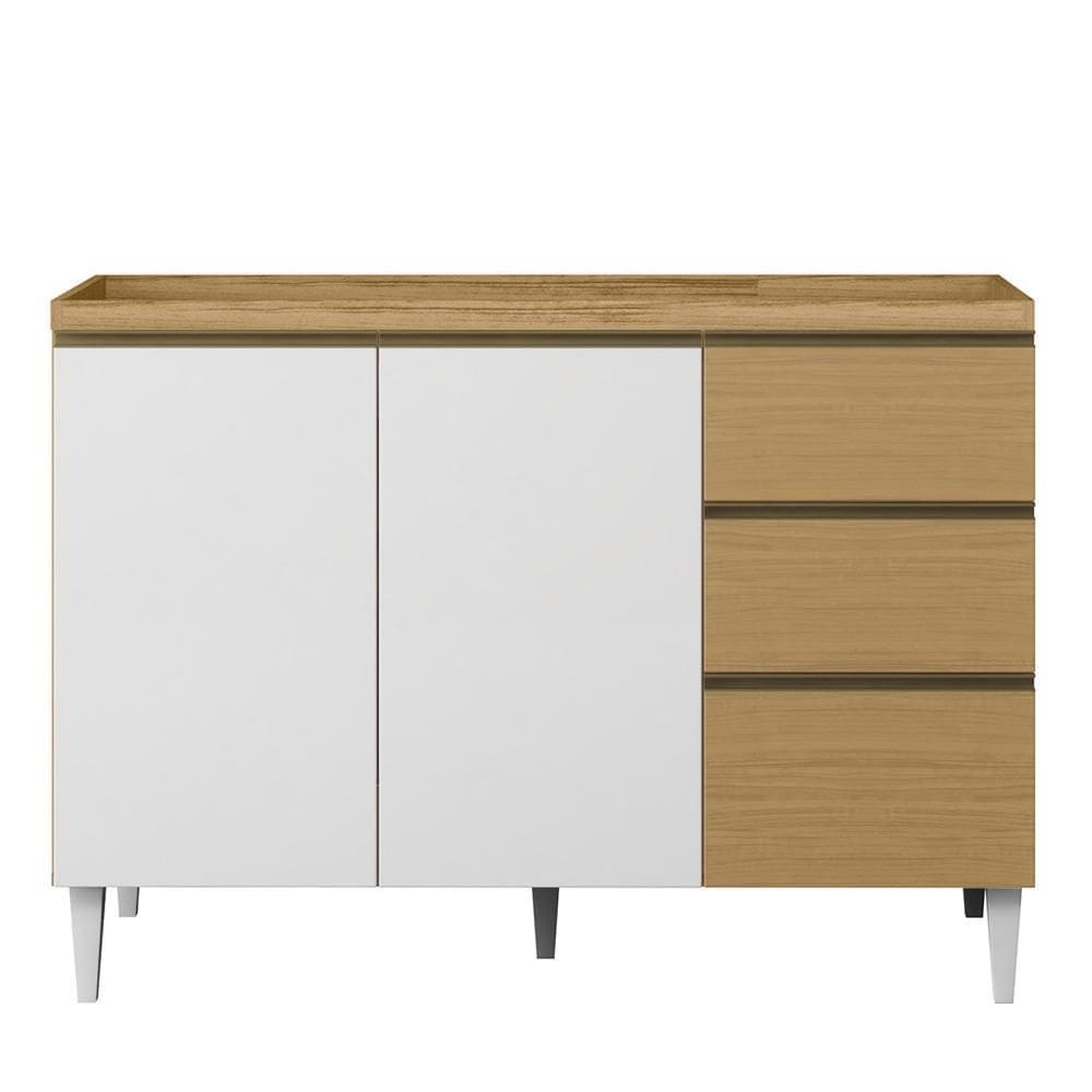 Balcão de Cozinha Sophia Clara 120cm sem Tampo - Aramóveis