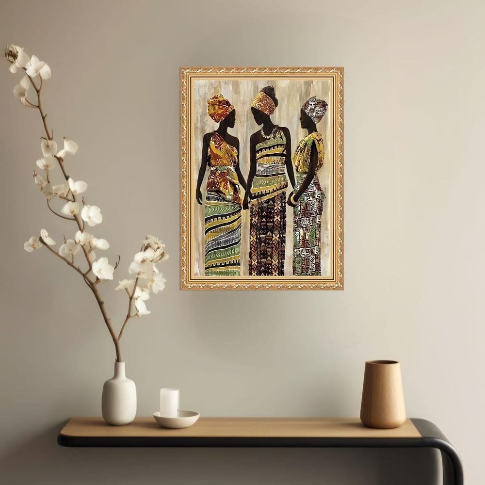 Quadro Decorativo Mulheres Negras 45X34Cm