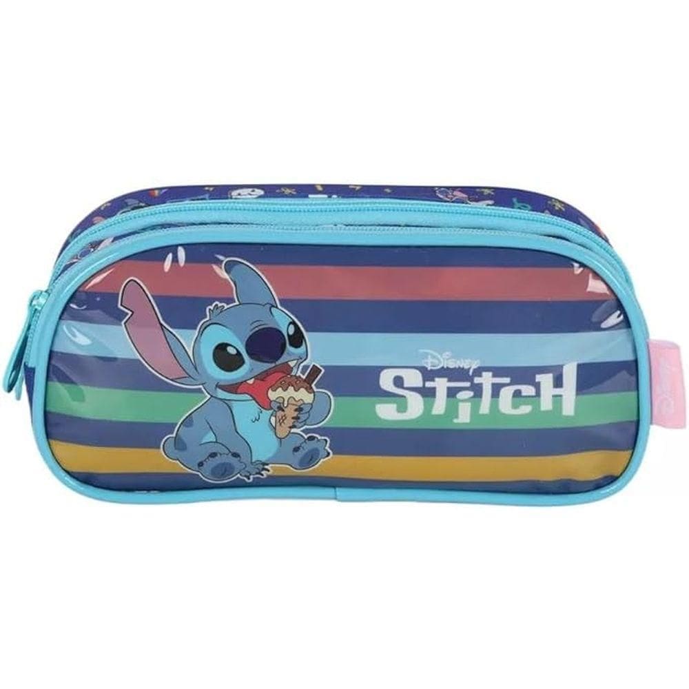 Estojo Duplo Stitch EI41534SC Azul - Luxcel