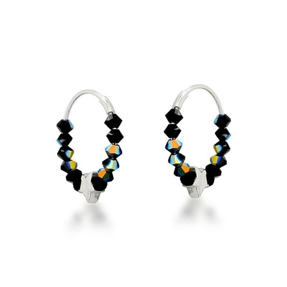 Brinco Argola Com Cristais Furtacor Prata 925