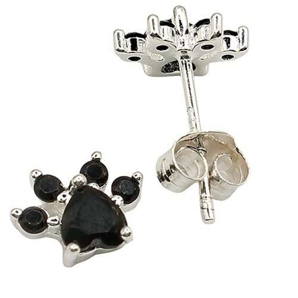 Brinco Pata Pet Colorida Prata 925