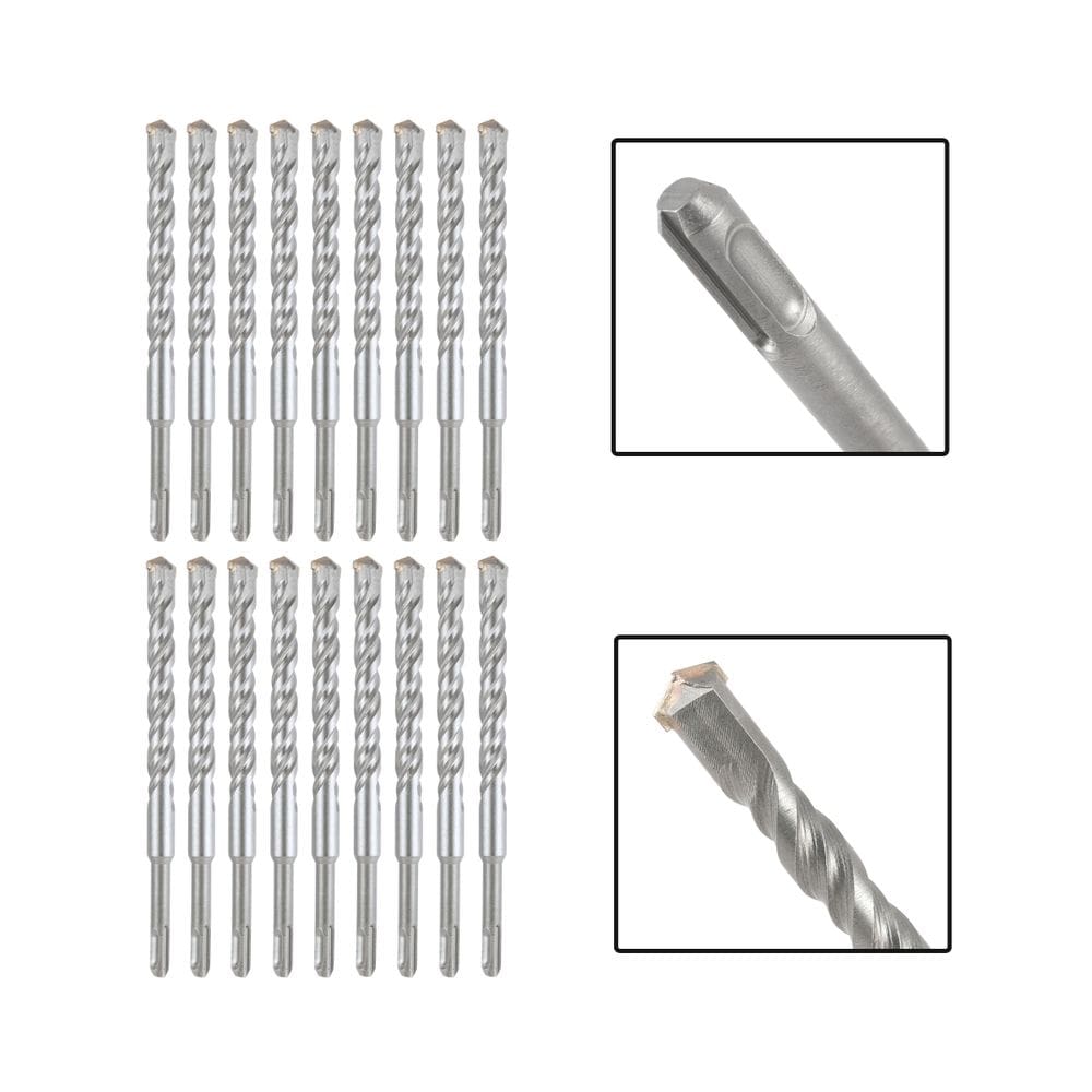 Jogo 18 Brocas SDS Plus 18x400 mm Aço Carbono Tungstênio