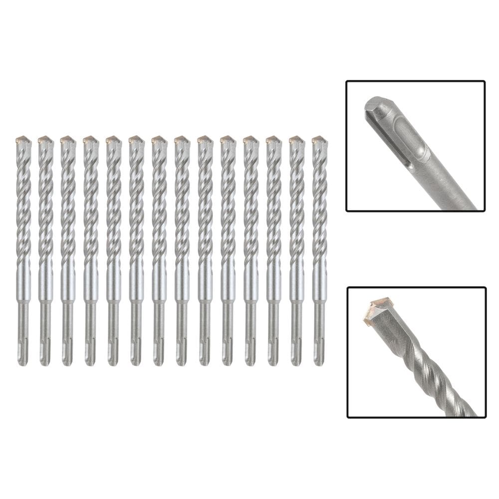 Jogo 14 Brocas SDS Plus 18x400 mm Aço Carbono Tungstênio