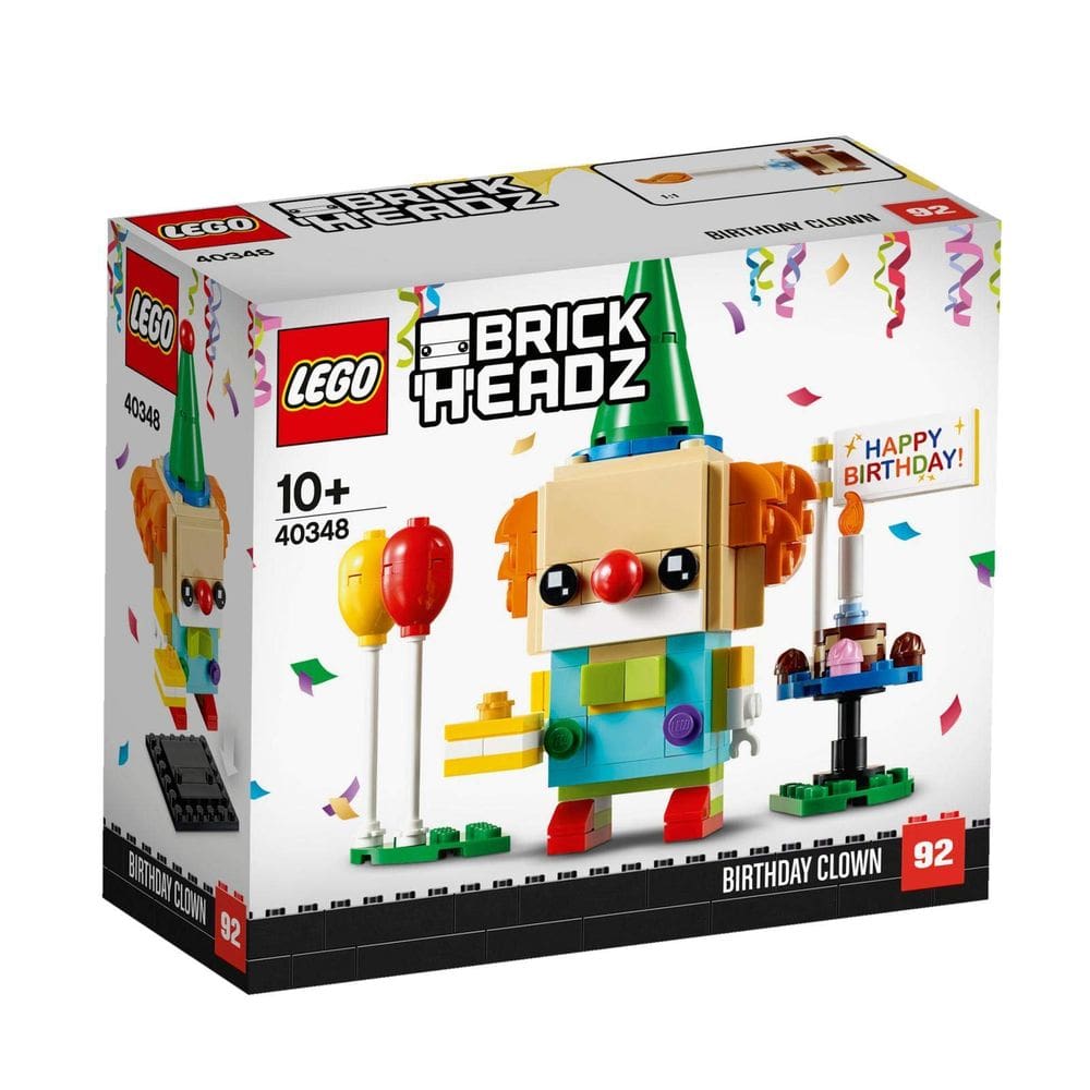 Palhaço de aniversário de brinquedo LEGO Brickheadz 40348