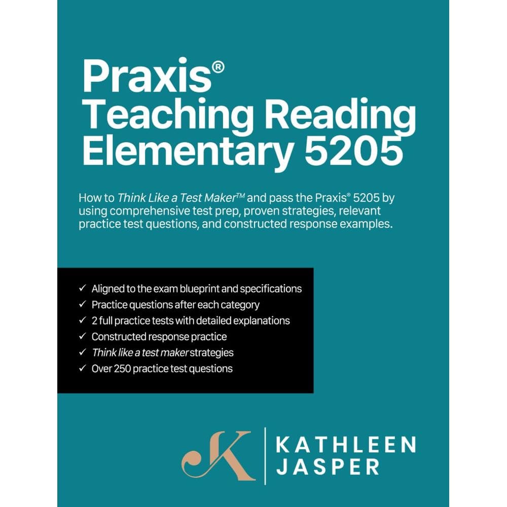 Guia de preparação para o teste Book Praxis Teaching Reading Elementary 5205