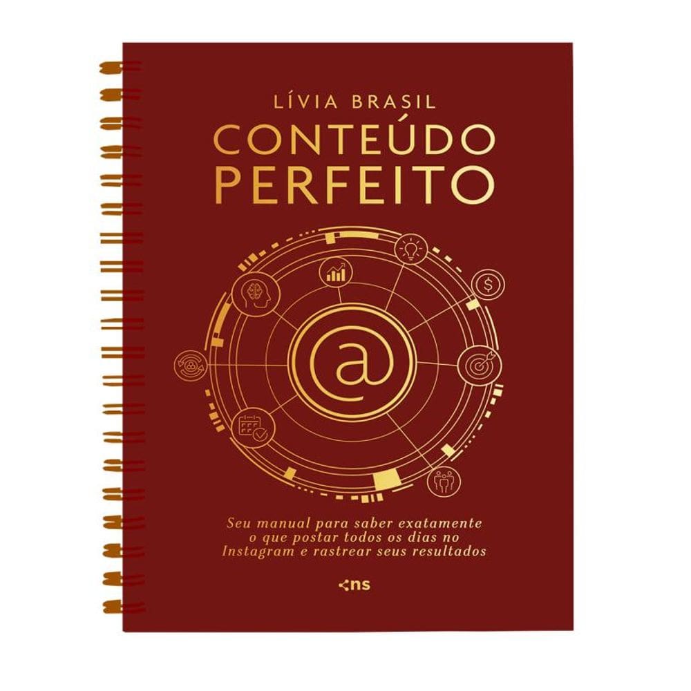 CONTEÚDO PERFEITO - Seu manual para saber exatamente o que postar todos os dias no Instagram e rastrear seus resultados: PLANNER CAPA DURA ESPIRAL