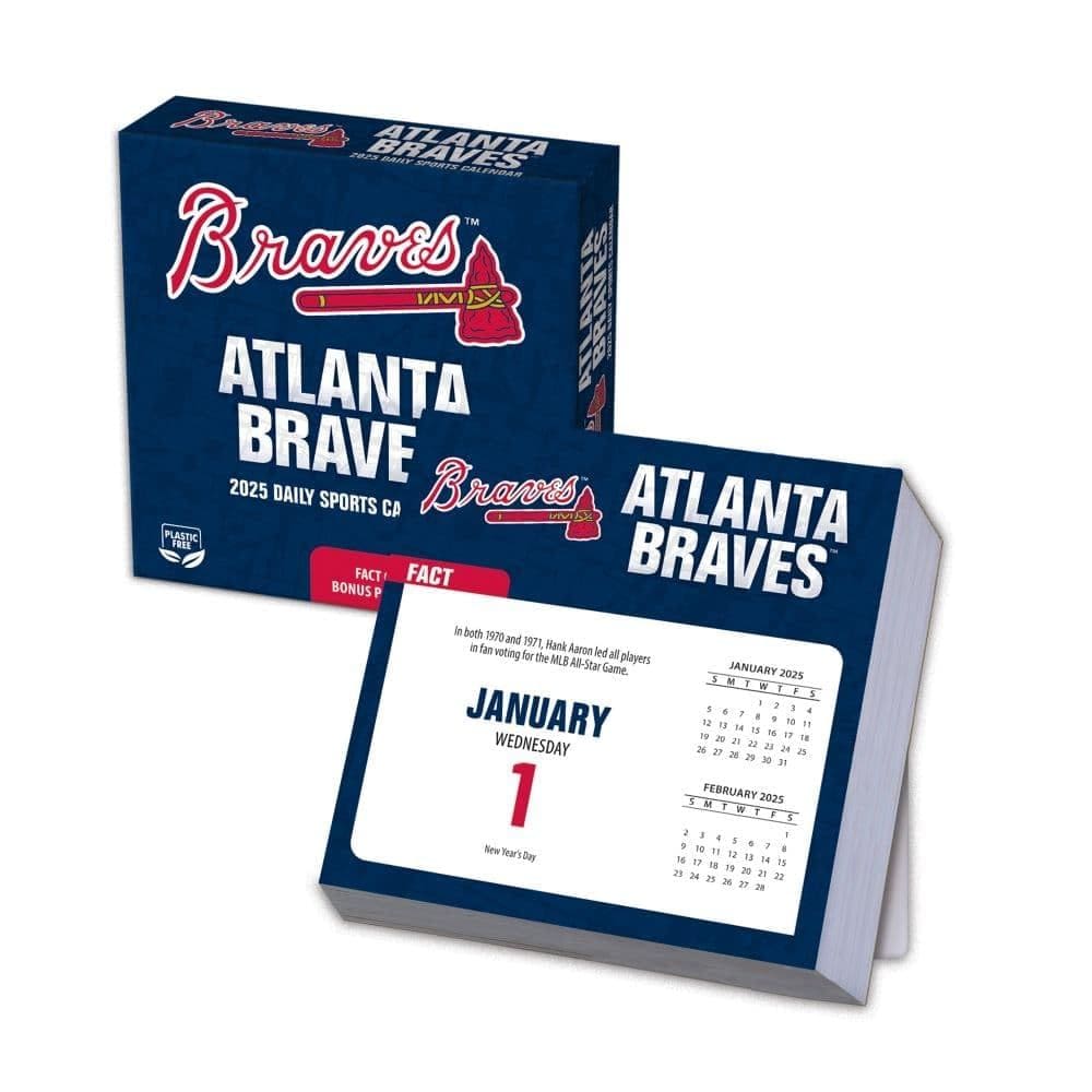 Calendário de mesa Turner Licensing MLB Atlanta Braves 2025