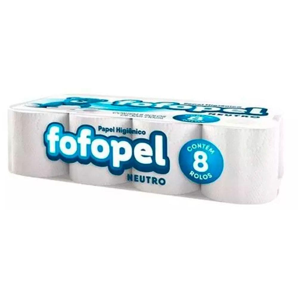 Kit Papel Higiênico Folha Simples Neutro 2un 30m Fofopel
