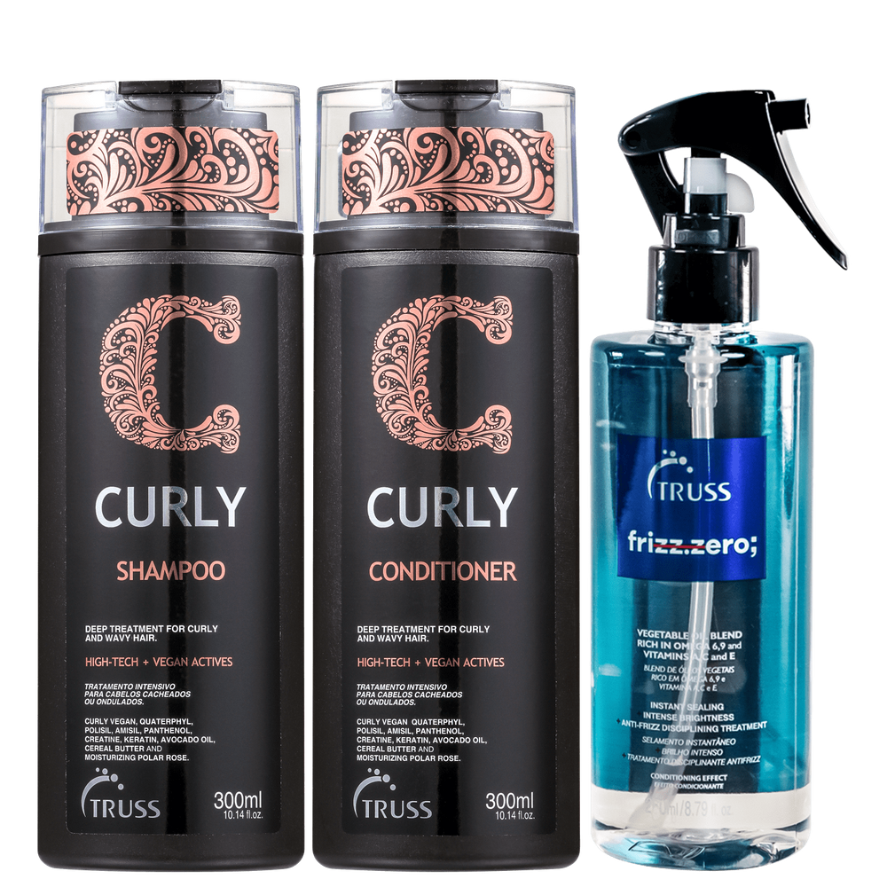 Kit TRUSS Frizz Zero Curly (3 Produtos)