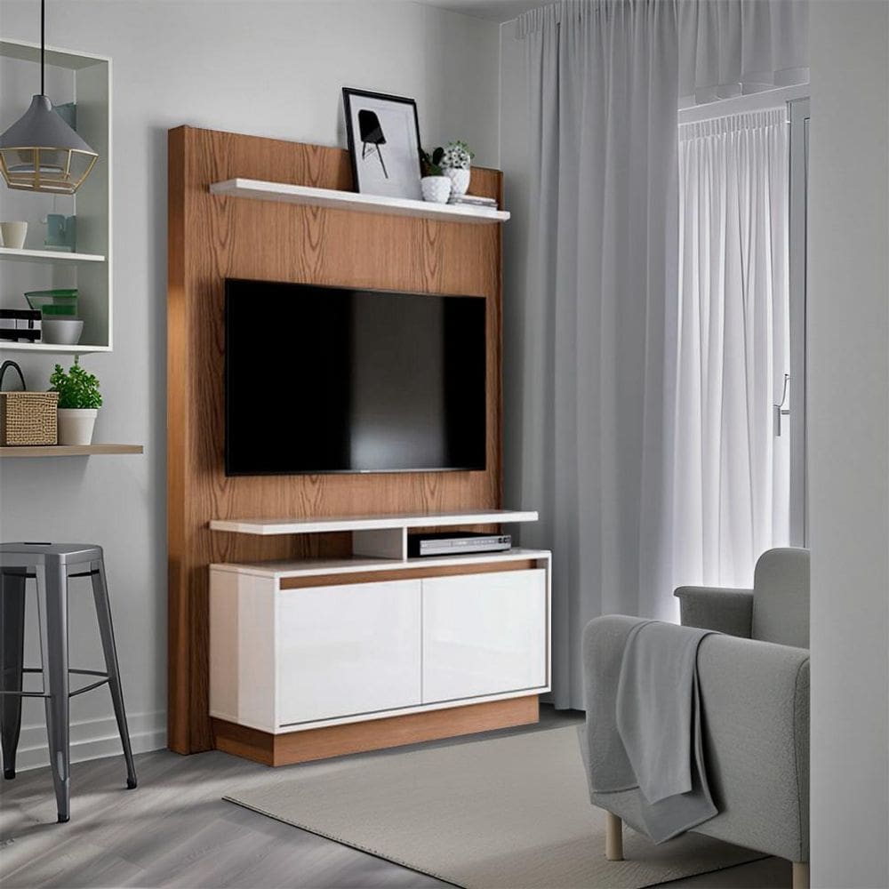 Painel para TV 40 Polegadas Wendy Freijó com Off White 122 cm