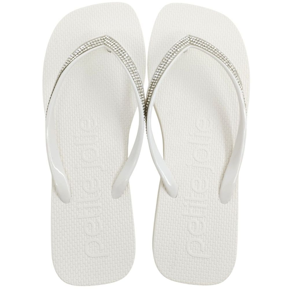 Chinelo de Dedo Feminino Casual Dia a Dia Praia Passeio com Strass J-Soft Petite Jolie Pj7404