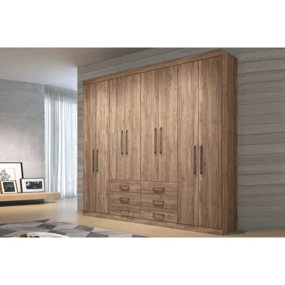 Guarda Roupa Casal 8 Portas E 6 Gavetas Master 8.6 Atacama Santos Andirá