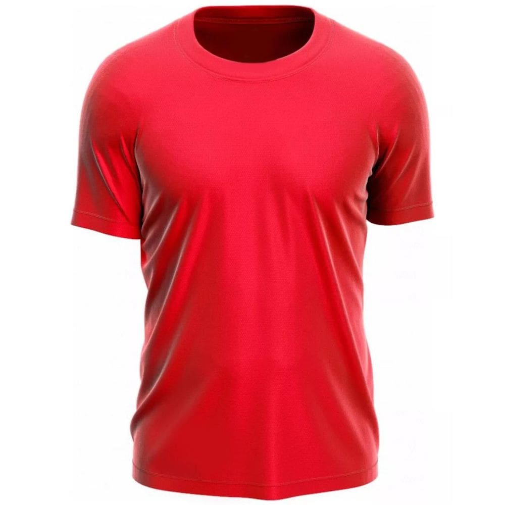 Camiseta Dry Fit Leve Masculina Microfuros Anti SuorEsportiva - Vermelho