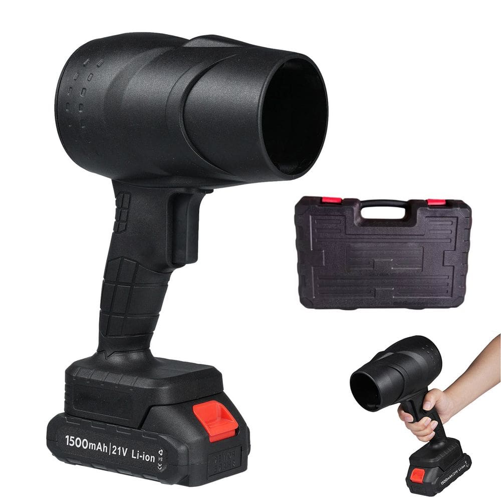 Soprador Turbo Fan 130.000 RPM Maleta Bateria Recarregavel Potente Eficiente Limpeza Casa Jardim Folha Poeira Detrito Manutençao