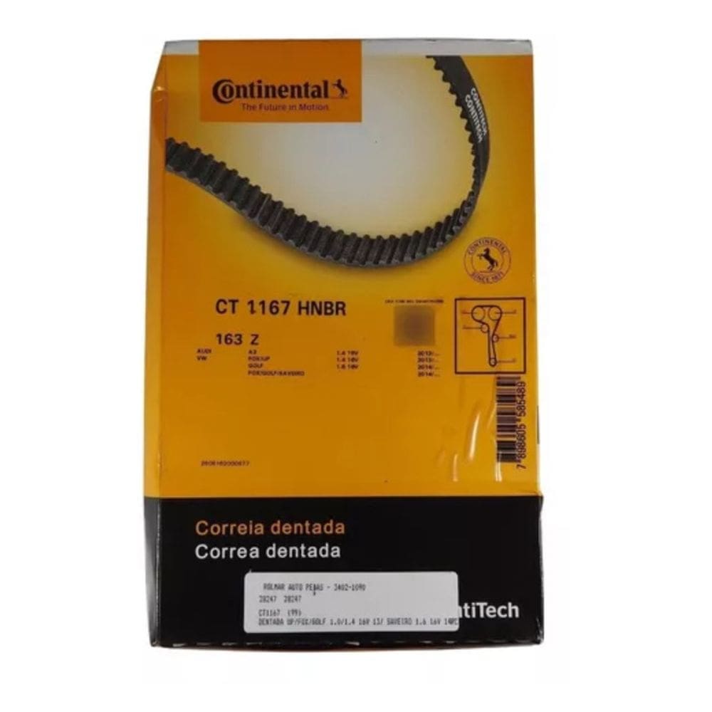 Correia Dentada A1 A3 Q3 Fox Gol Golf Jetta Polo Saveiro T-cross Taos Tiguan Up Virtus Voyage Ct1167