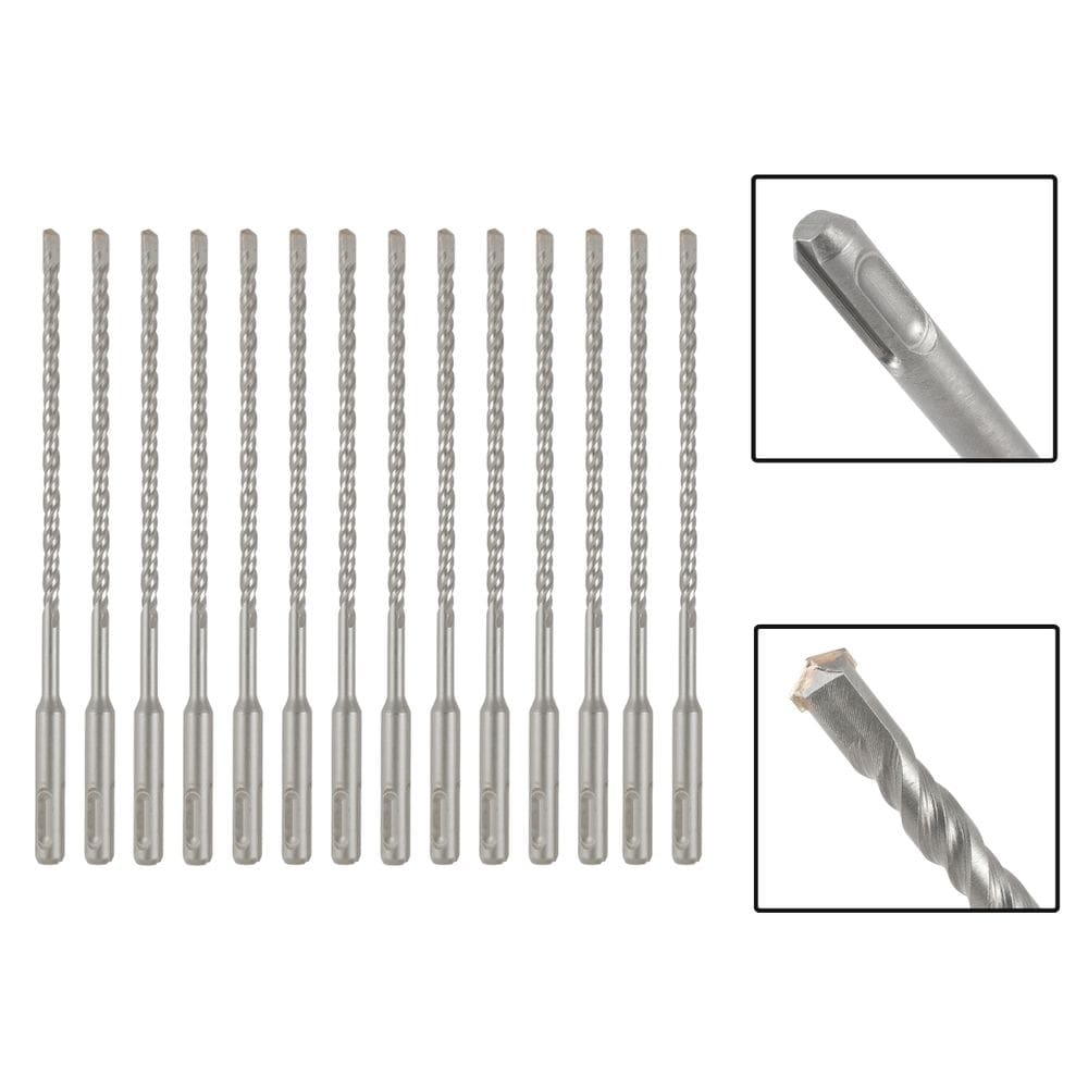 Jogo 14 Brocas SDS Plus 5X160 mm Aço Carbono Tungstênio