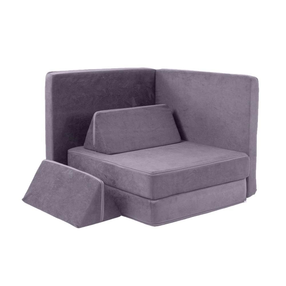 Soft Play Freso Baby Cinza - Sofá Modular Infantil 4 Peças