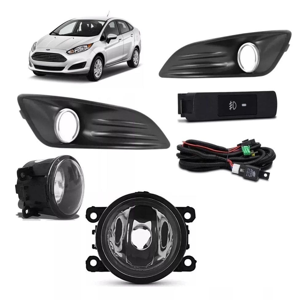 Kit Farol Neblina Milha New Fiesta 2014 2015 2016