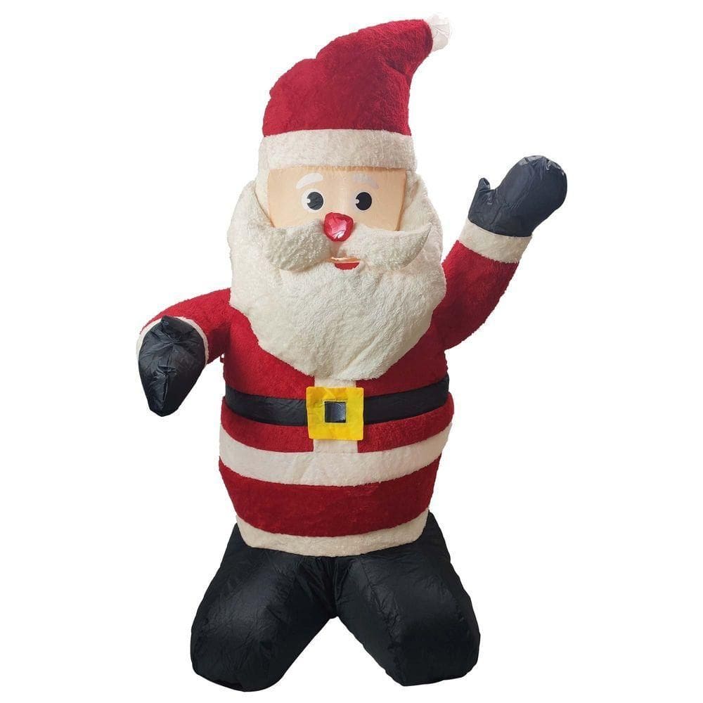 Papai Noel Inflável Iluminado Veludo Enfeite Natal Natalino Inflador Embutido Grande Decoração Loja