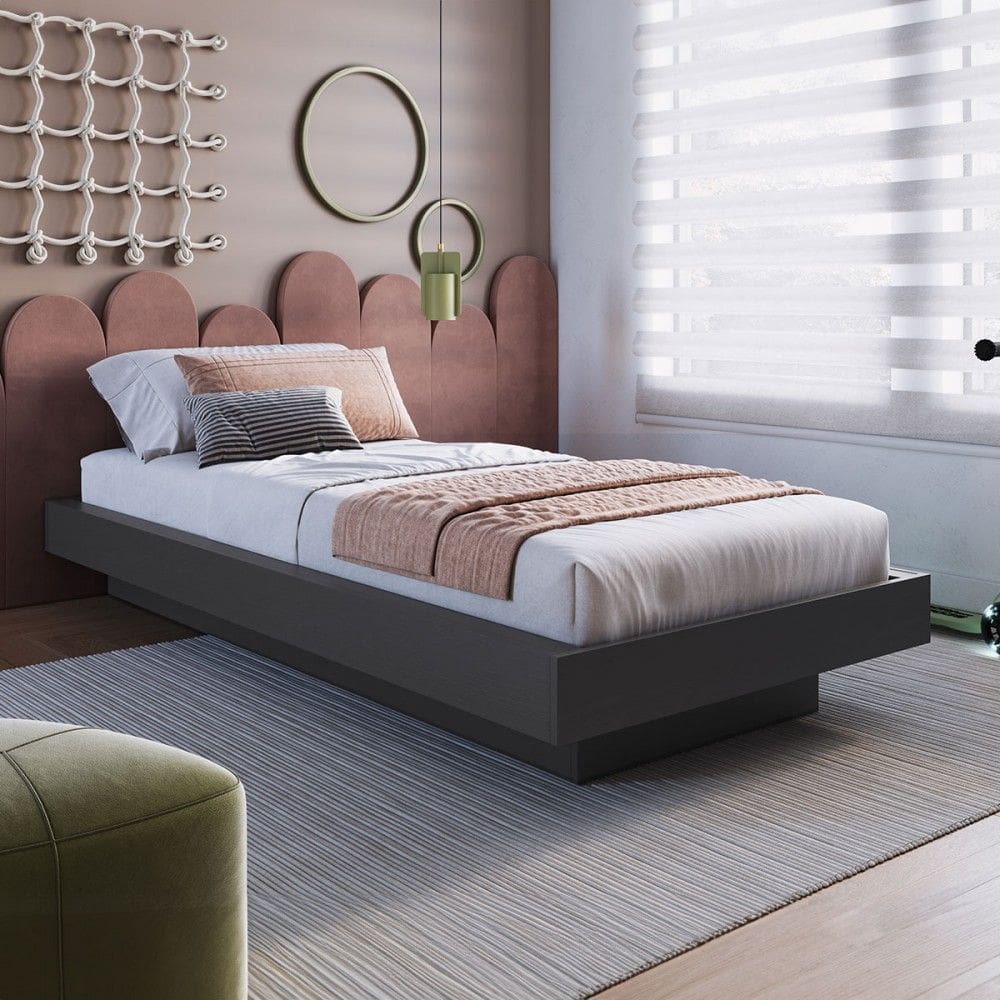 Cama Solteiro Zurique Grafite - Art In Móveis