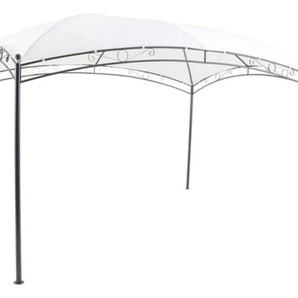 Gazebo De Aço Quadrado Com Cobertura Branca 267x300x400 Cm