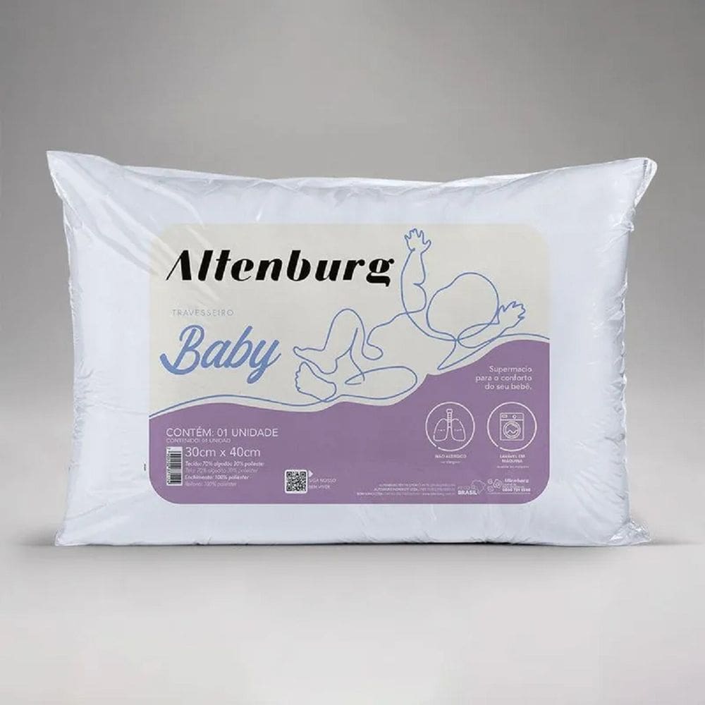 Travesseiro Infantil Baby 30cm x 40cm Altenburg