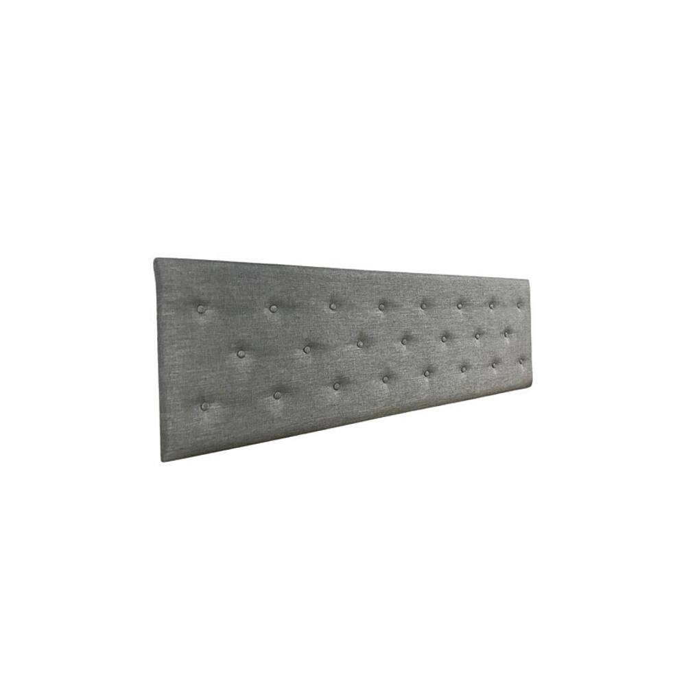 Cabeceira Estofada King Capitonê Não é Segredo Linho Cinza 195x60
