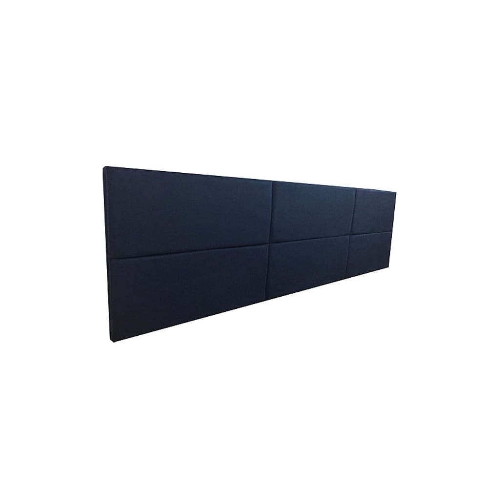 Cabeceira Estofada King 6 Blocos Não é Segredo Veludo Azul Marinho 195x60
