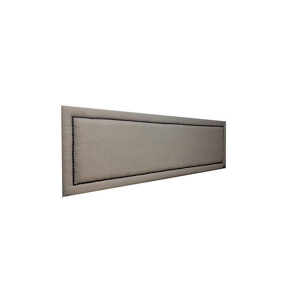 Cabeceira Estofada King Tachas Não é Segredo Linho Palha 195x60