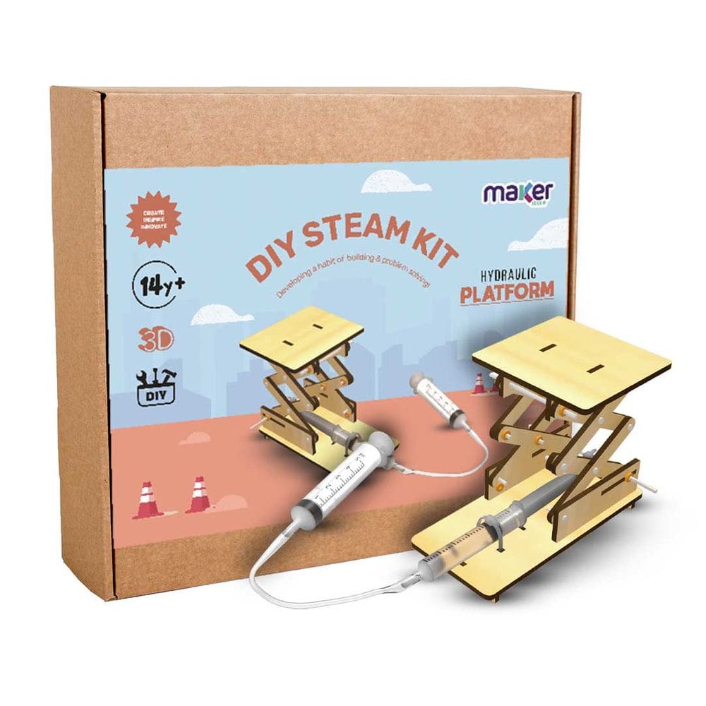 Kit Robótica MDF Plataforma Hidráulica STEM