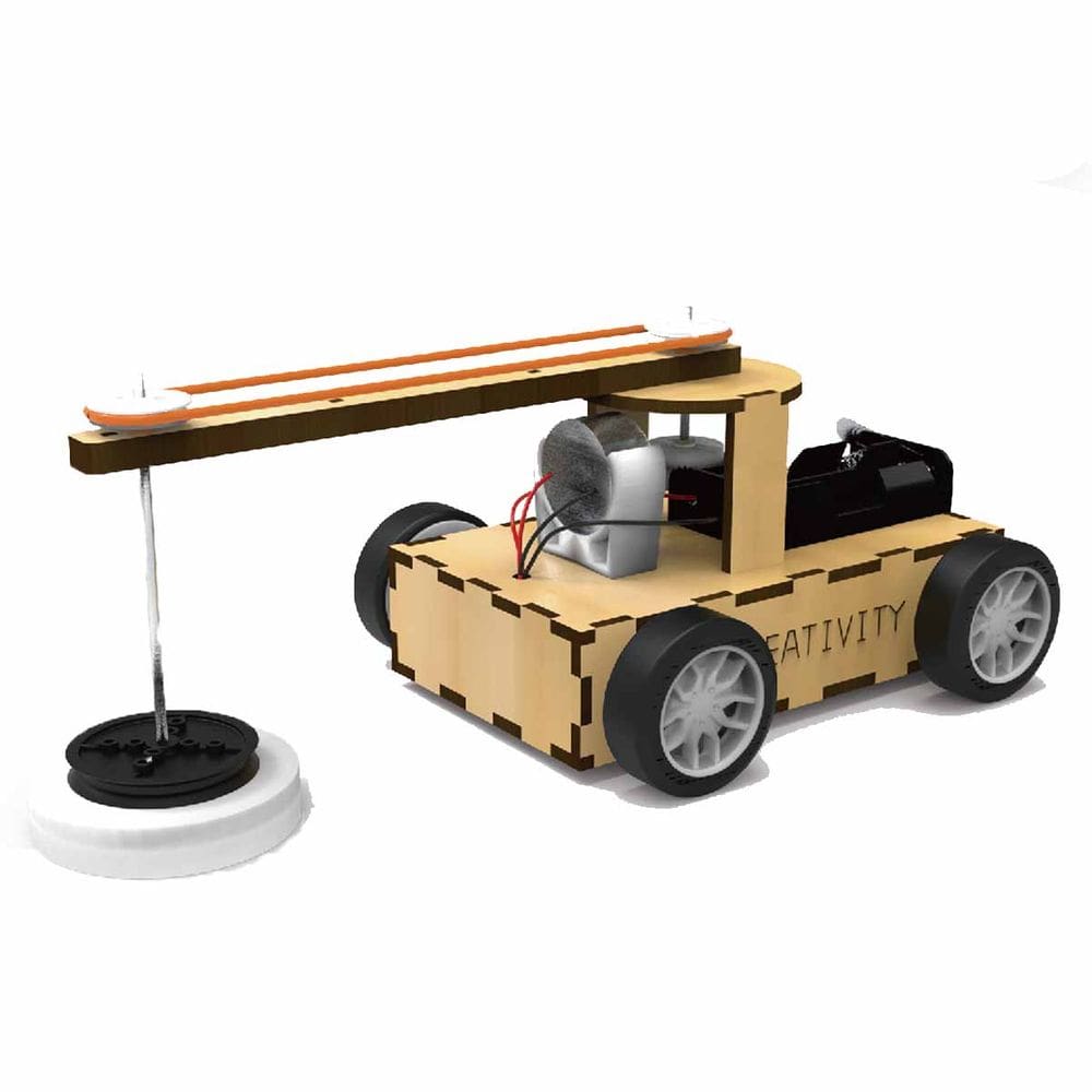 Kit de Robótica Educacional Carrinho Vassoura Elétrica em MDF