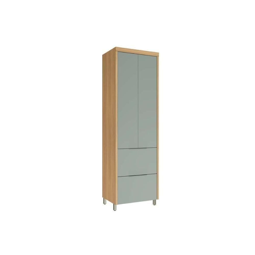 Módulo Cozinha Nesher Marquesa Paneleiro C- 2 Portas E 2 Gavetas 70cm Nature-verde - Nesher