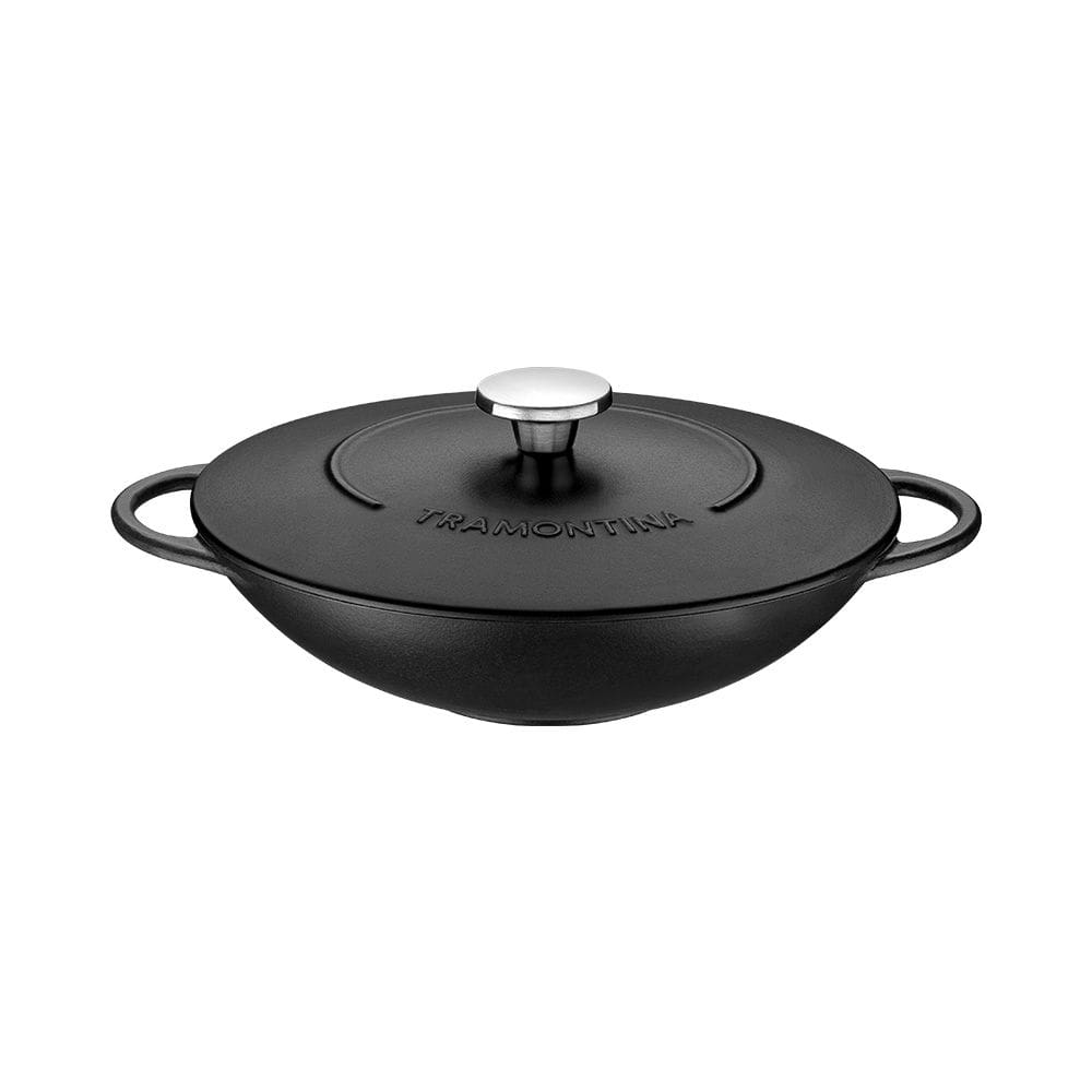 Frigideira Wok Tramontina Trento 20806032 Ferro Fundido Preto