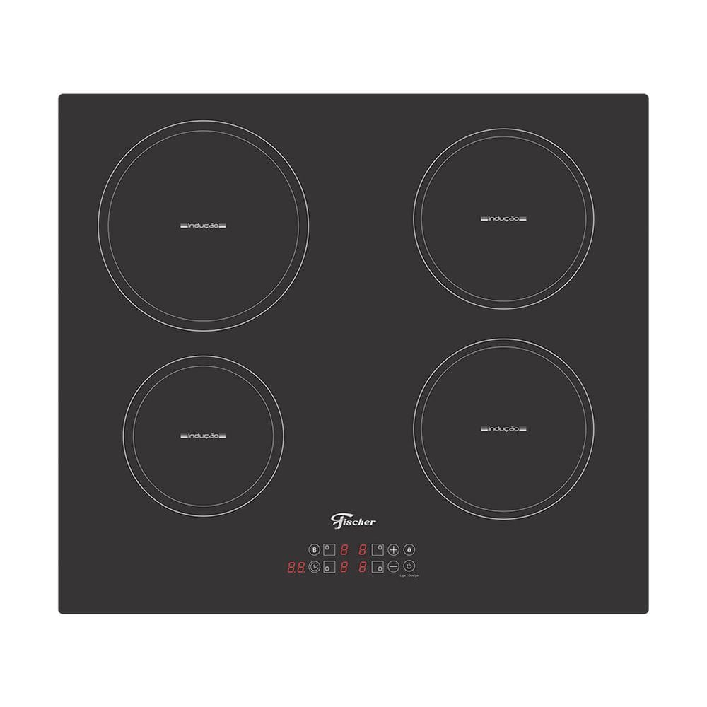 Cooktop por Indução Fischer 4Q com 4 Bocas Preto