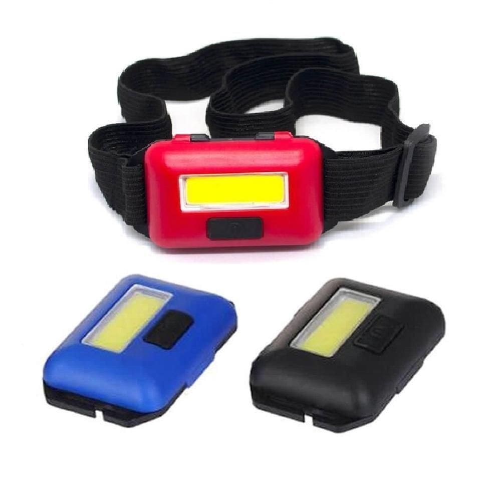 Lanterna De Cabeca Led Capacete Bike Camping Trilha Sinalizador Corrida Farol Multiuso Cor:azul