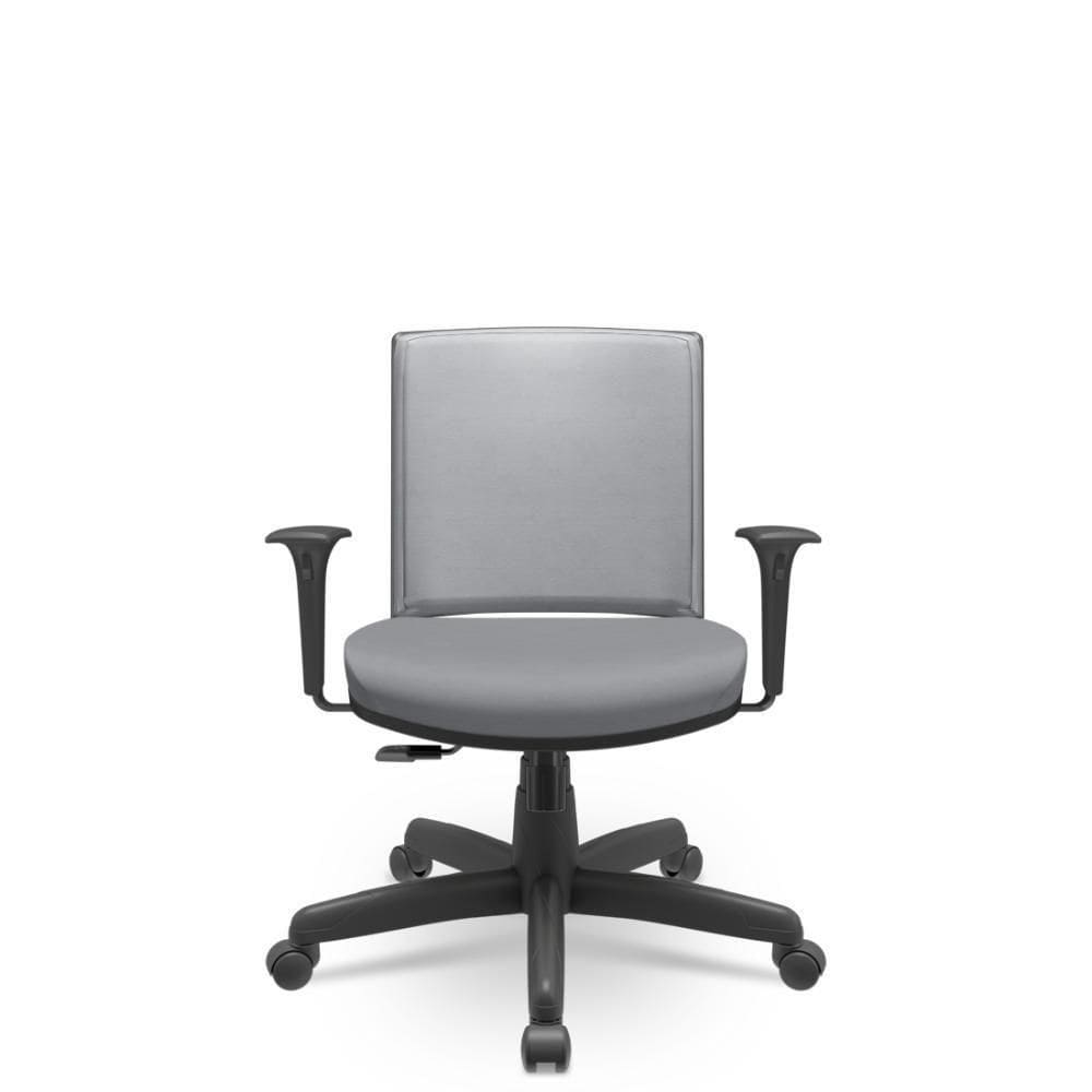 Cadeira Audiplax Giratória Vinil Cinza Relaxplax