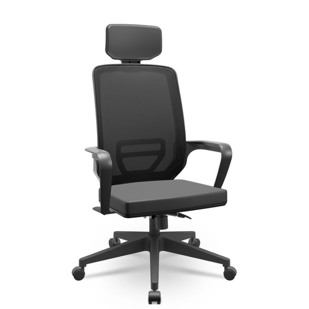 Cadeira Adrix Vinil Preto Clássica