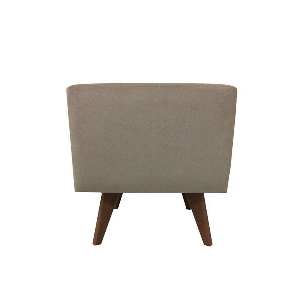 Puff Pé Palito Quadrado Não é Segredo Suede Animale Marrom Claro 40x45