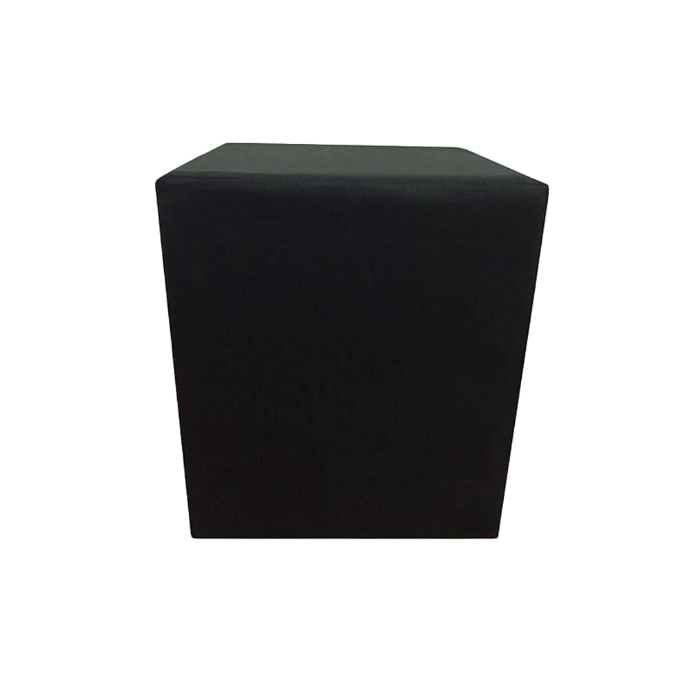 Puff Quadrado Não é Segredo Suede Animale Preto Rodinha 40x45 NSPQ03TSA-R
