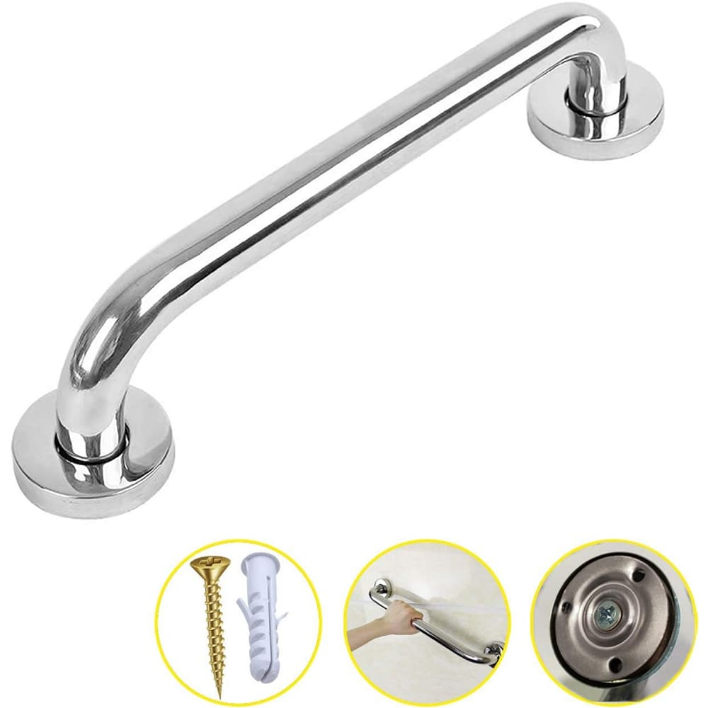Alça Suporte Deficiente Idoso Barra Apoio Inox Banheiro 30cm