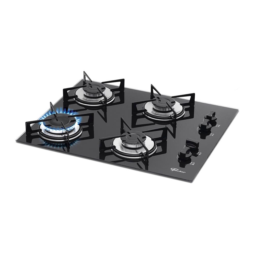 Cooktop a Gás Fischer 4Q com 4 Bocas Preto