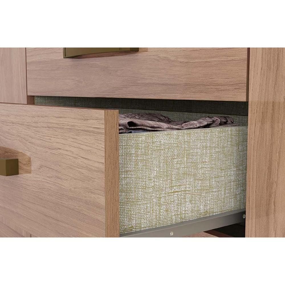 Guarda Roupa Solteiro 6 Portas E 3 Gavetas Caju Da136 Branco