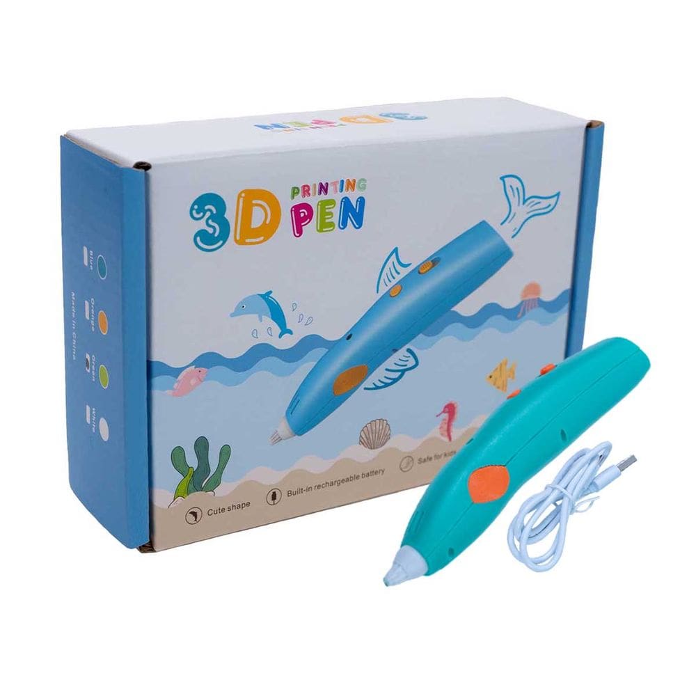 Caneta Impressora 3D Golfinho C/ Filamento