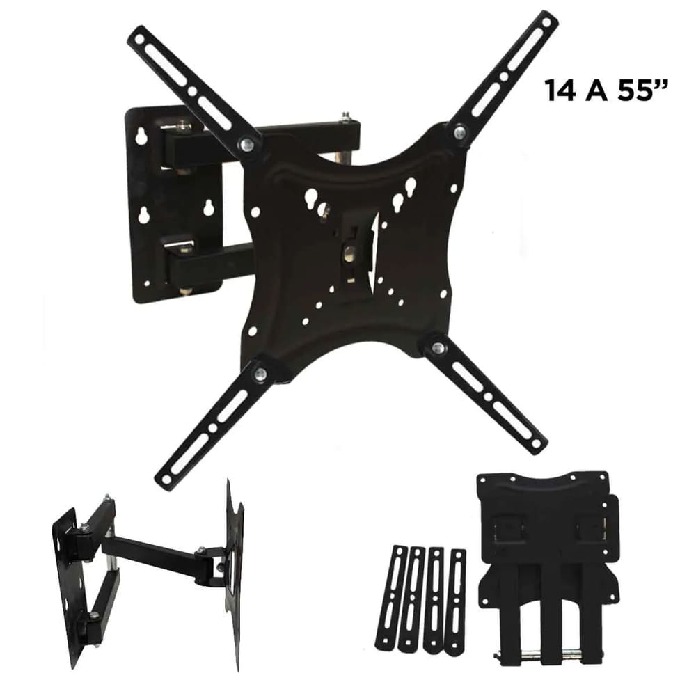 SUPORTE DE PAREDE P/ TV ARTICULADO UNIVERSAL 14\"- 55\"
